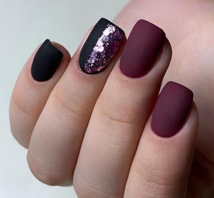 Бордовий манікюр 2020