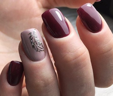 Бордовий манікюр 2020