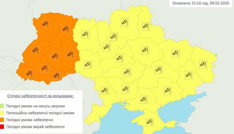 В Украине объявлено штормовое предупреждение В Украине объявлено штормовое предупреждение