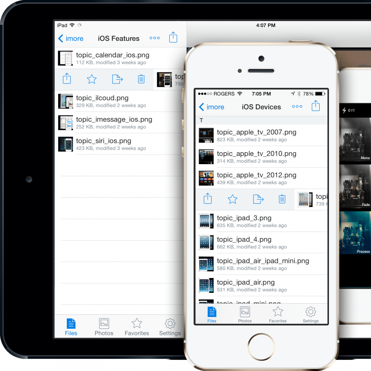 Интерфейс Dropbox на iOS Интерфейс Dropbox на iOS