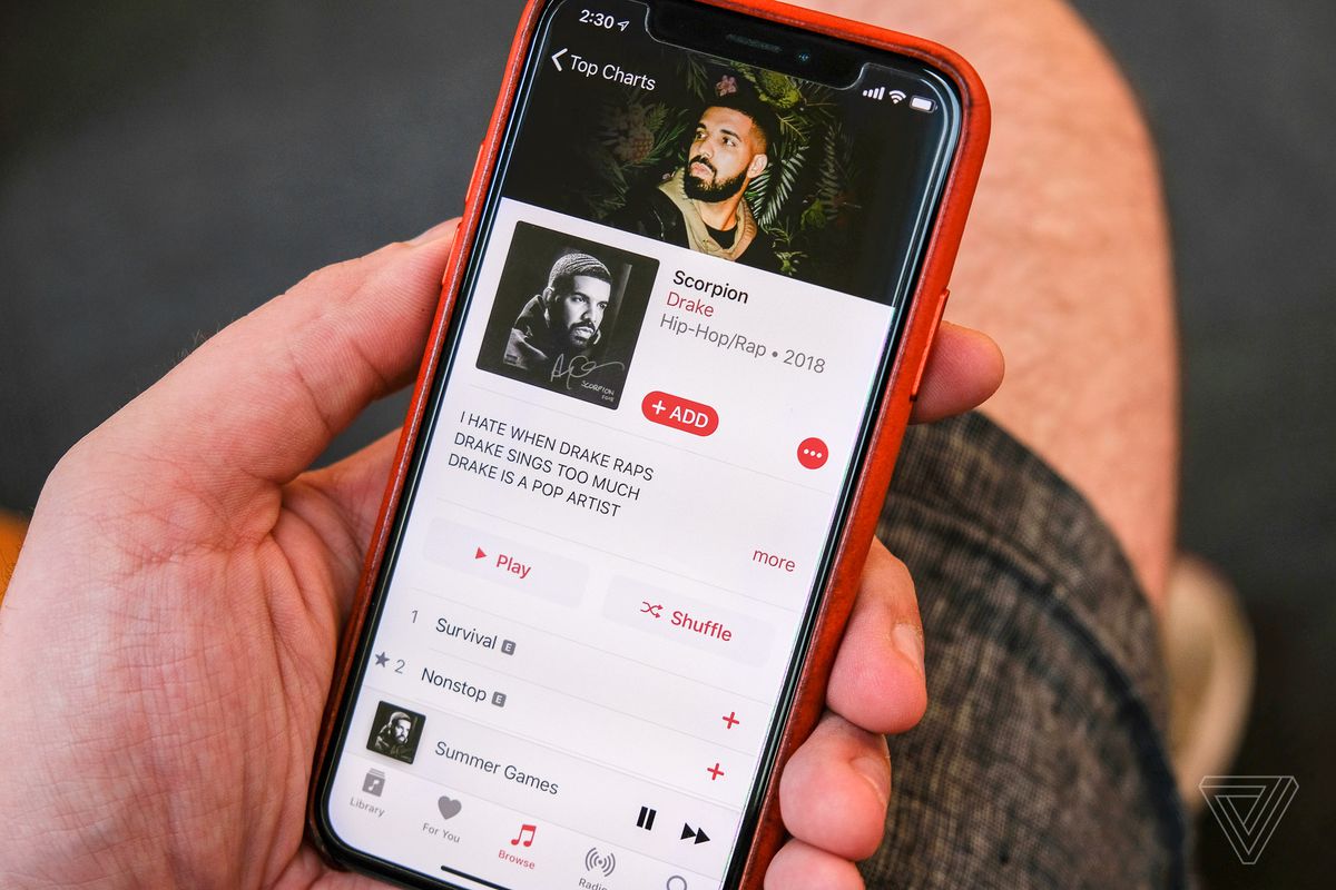 Интерфейс программы Apple Music Интерфейс программы Apple Music