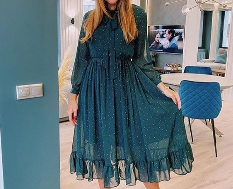 Платье с рюшами 2020 / Instagram