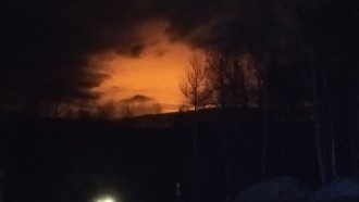 Взрыв и пожар в Пермском крае России