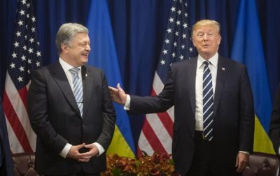 Петр Порошенко и Дональд Трамп 