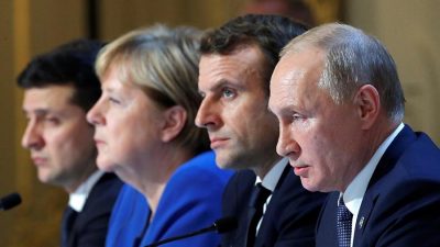Нормандский формат, Путин, Зеленский, Макрон, Меркель