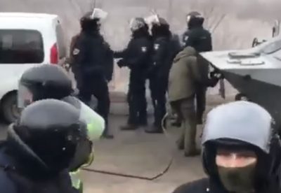 Протесты в Новых Санжарах