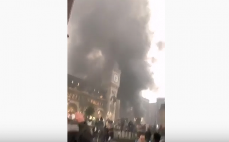 В центре Парижа произошел пожар около железнодорожного вокзала