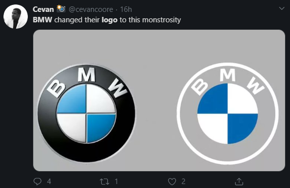 BMW сменила свой логотип на это убожество.