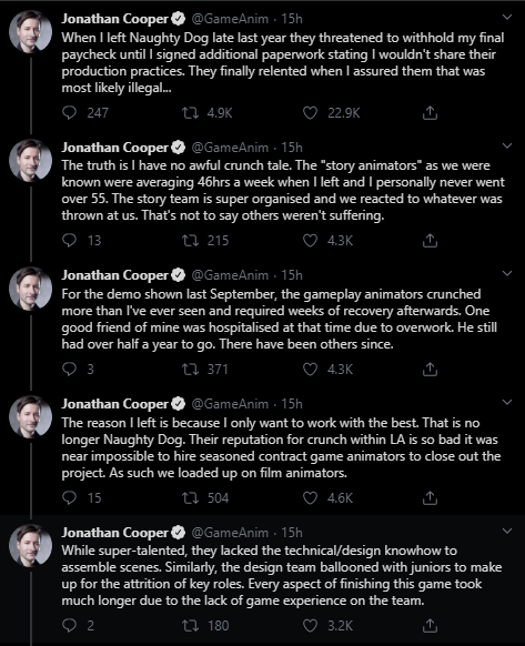 Частина твітів Джонатана Купера