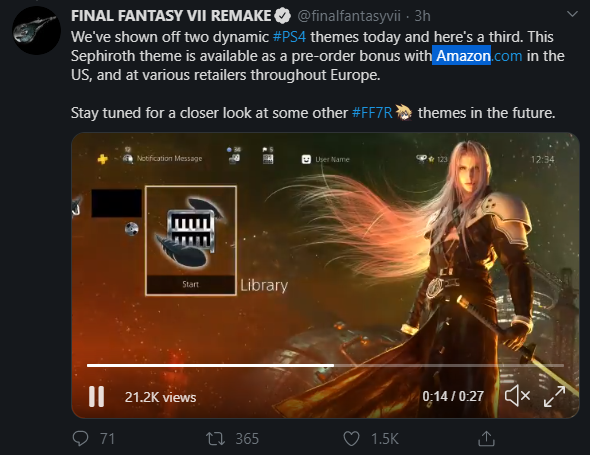 Создатели Final Fantasy VII Remake представили три красочные темы для PS4