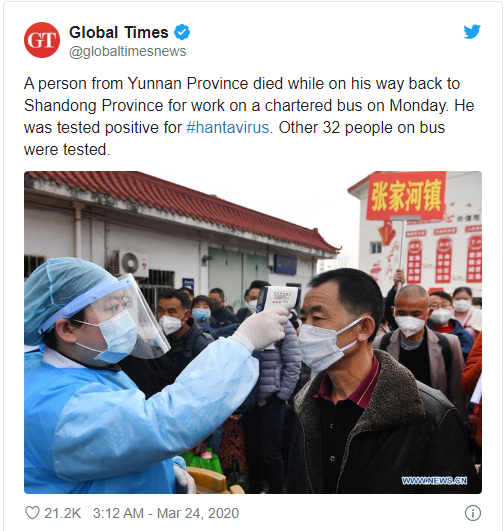 Хантавірус: у Китаї повідомили про першу смерть від нового вірусу
