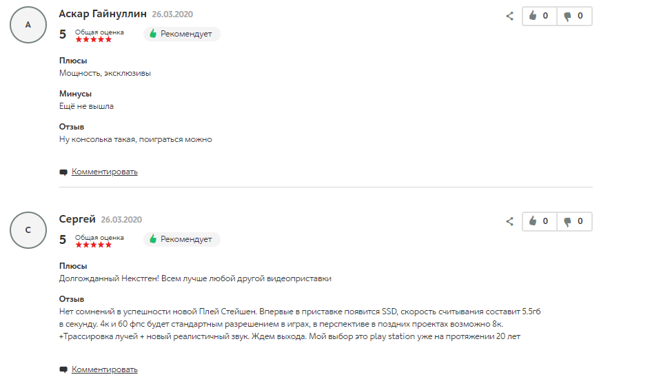 Відгук на PlayStation 5 