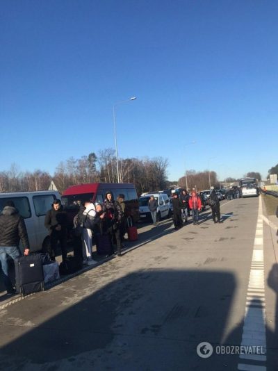 На границе со стороны Полши образовалсь огромная пробка На границе со стороны Полши образовалсь огромная пробка