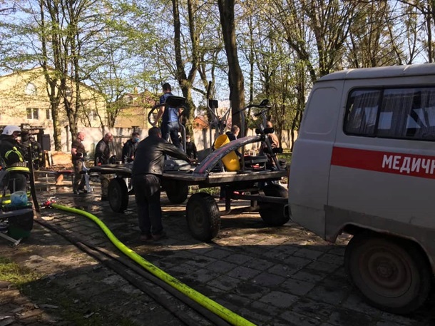 У Львові палав центр реабілітації воїнів АТО - фото У Львові палав центр реабілітації воїнів АТО - фото