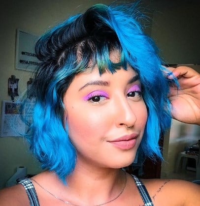 Окрашивание волос в синий цвет - новый бьюти-тренд: как покрасить дома