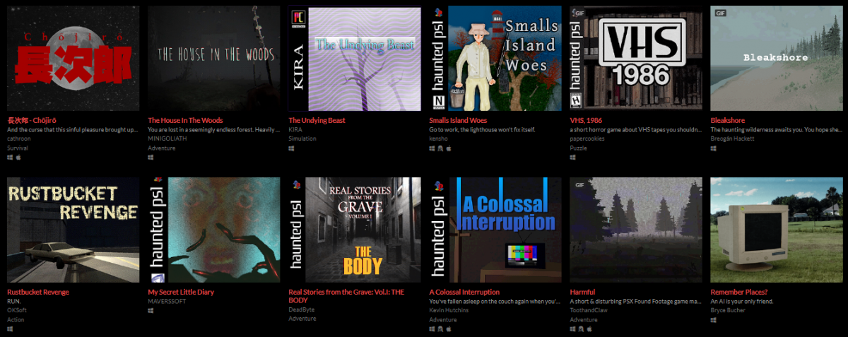 Приклад ігор з Haunted PS1 Wretched Weekend