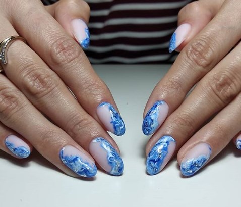 Блакитний манікюр весна 2020 Блакитний манікюр весна 2020