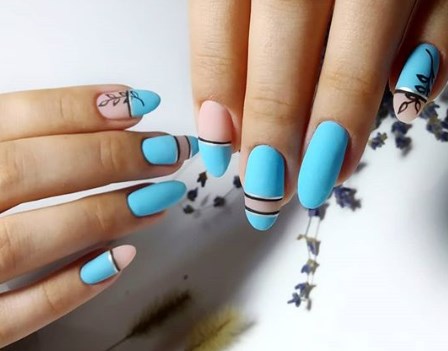 Блакитний манікюр весна 2020 Блакитний манікюр весна 2020