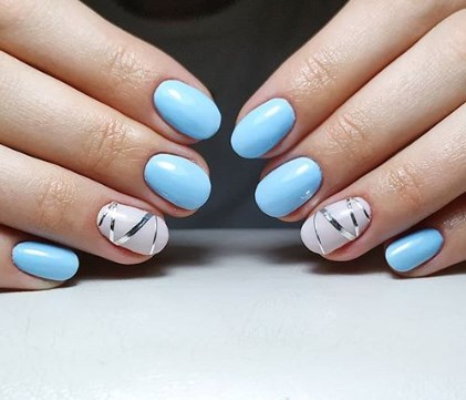 Блакитний манікюр весна 2020 Блакитний манікюр весна 2020