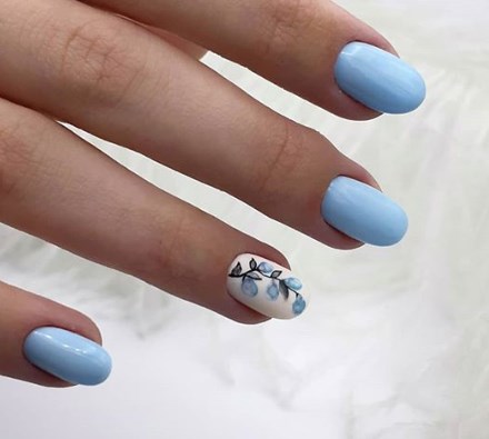 Блакитний манікюр весна 2020 Блакитний манікюр весна 2020