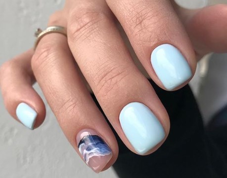 Блакитний манікюр весна 2020 Блакитний манікюр весна 2020