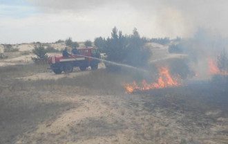 В зоне ЧАЭС бушует лесной пожар / фото ГСЧС В зоне ЧАЭС бушует лесной пожар / фото ГСЧС