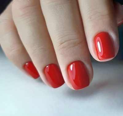 Маникюр на короткие ногти дома - маникюр марсала и красные ногти: фото