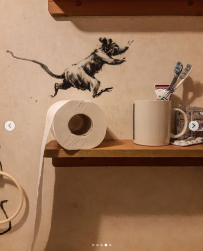 Анонімний Бенксі представив роботу, створену в самоізоляції