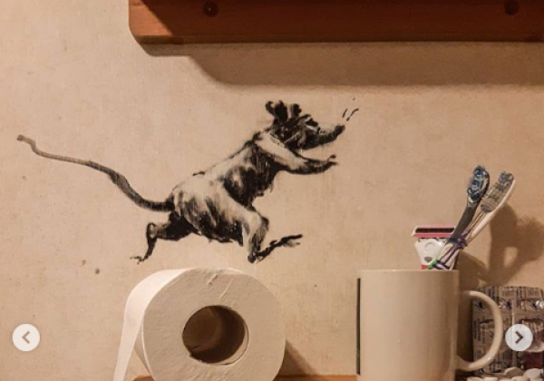 Анонімний Бенксі представив роботу, створену в самоізоляції