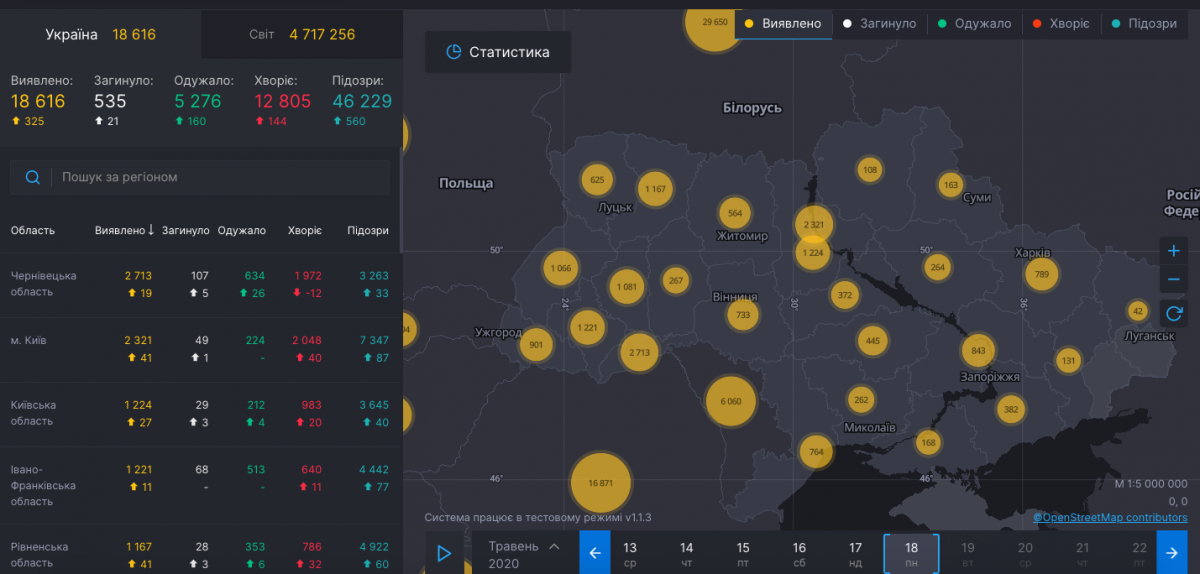 Коронавирус в Украине - карта Коронавирус в Украине - карта