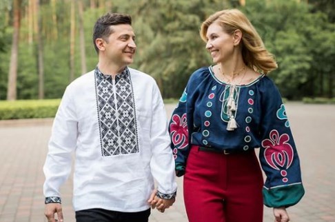 Зеленский,жена,вышиванка Зеленский,жена,вышиванка
