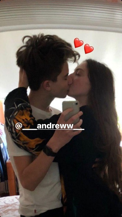 Маша Полякова с парнем