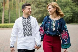 Зеленський,дружина,вишиванка Зеленський,дружина,вишиванка
