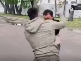 Боец АТО-инвалид проучил водителя маршрутки / Скриншот