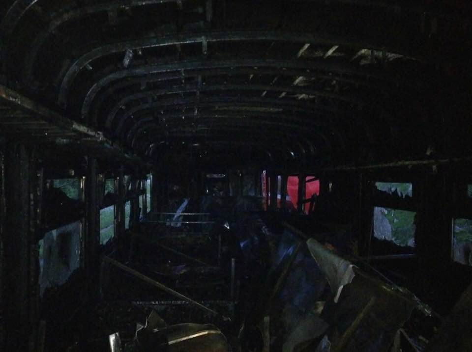 Електричка Укрзалізниці сгоріла дотла Електричка Укрзалізниці сгоріла дотла