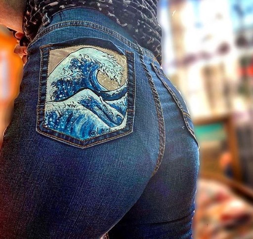 Джинсы с росписью 2020