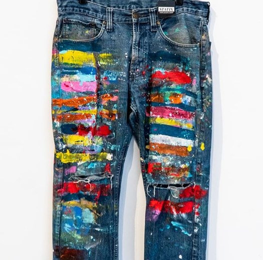 Джинсы с росписью 2020