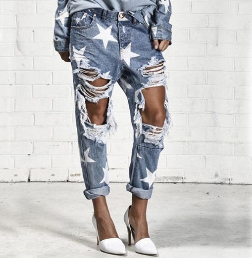 Джинсы с росписью 2020