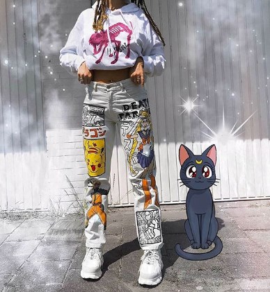 Джинсы с росписью 2020