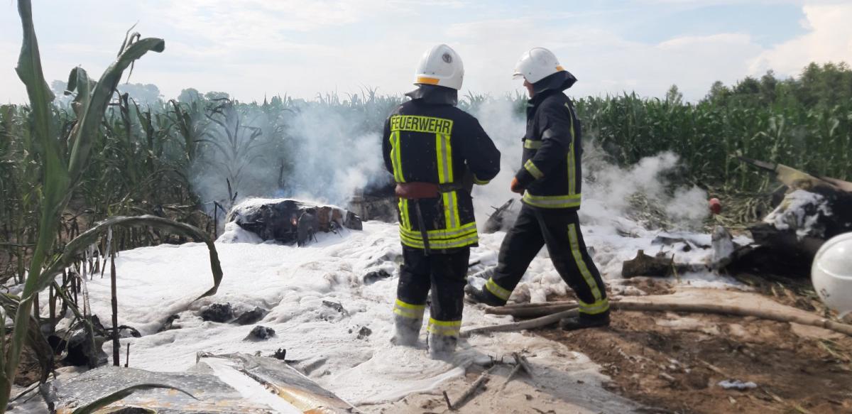 В Киевской области рухнул и сгорел самолет