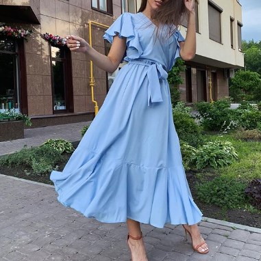Модні сукні з воланами