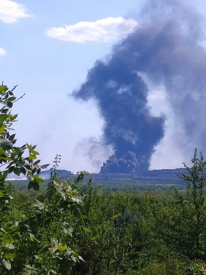Пожежа в Донецьку Пожежа в Донецьку