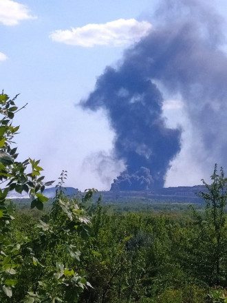 Пожежа в Донецьку Пожежа в Донецьку