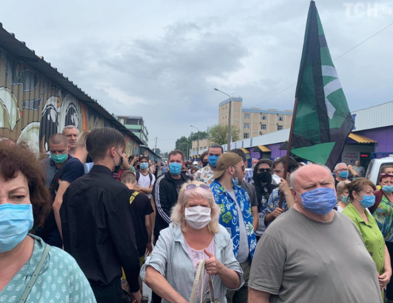Закриття ринку Петрівка: в Києві влаштували мітинг