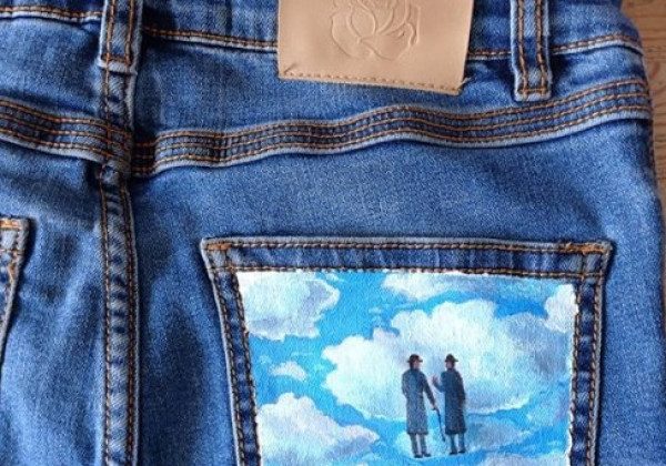 Джинсы с росписью 2020