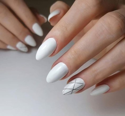 Білий манікюр осінь 2020 Білий манікюр осінь 2020