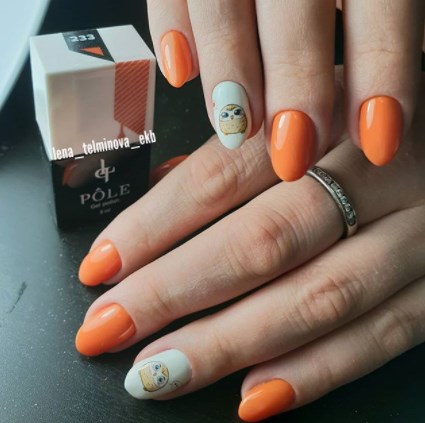 Помаранчевий манікюр осінь 2020 Помаранчевий манікюр осінь 2020