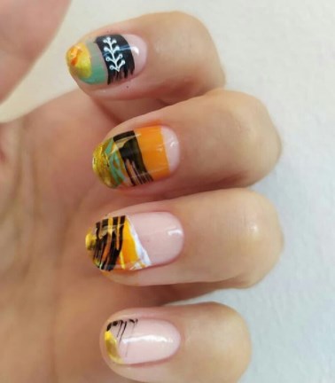 Помаранчевий манікюр осінь 2020 Помаранчевий манікюр осінь 2020