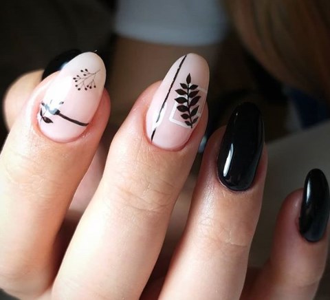 Чорний манікюр осінь 2020 Чорний манікюр осінь 2020