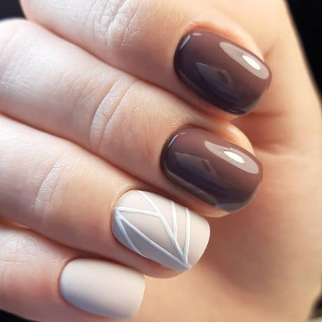 Коричневий манікюр осінь 2020 Коричневий манікюр осінь 2020
